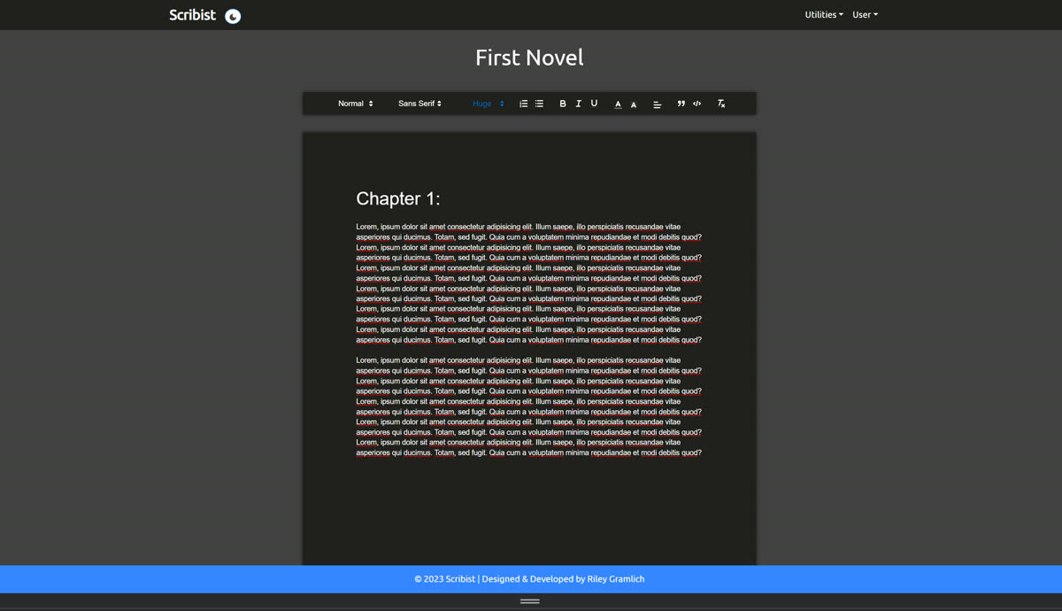 Scribist document editor